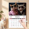 Durable Construction 2026 Calendar Two Cats Design Kitten Wall Calendar  Bedroom Use