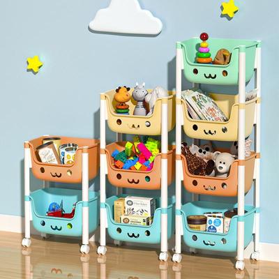 Bodenstehender Kinderwagen-Bücherregal & Spielzeug-Organizer
