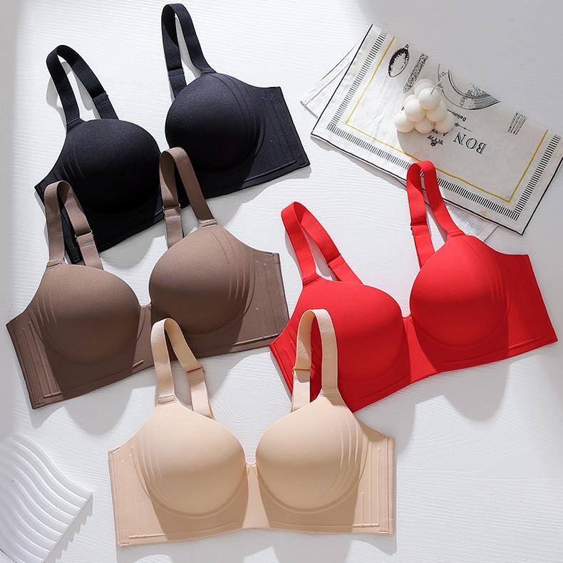 Seamless Bra Women's Lace-holding Underwear Gathering Bra Large-sized Thin Bra Push Up Bra