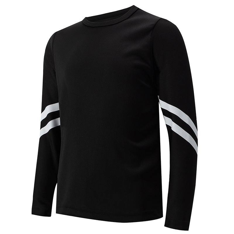 

Children s Solid Color Sports Quick-drying Long-sleeved Boys Running Ball Games Comfortable and Versatile Long-sleeved T-shirt 100 чорний