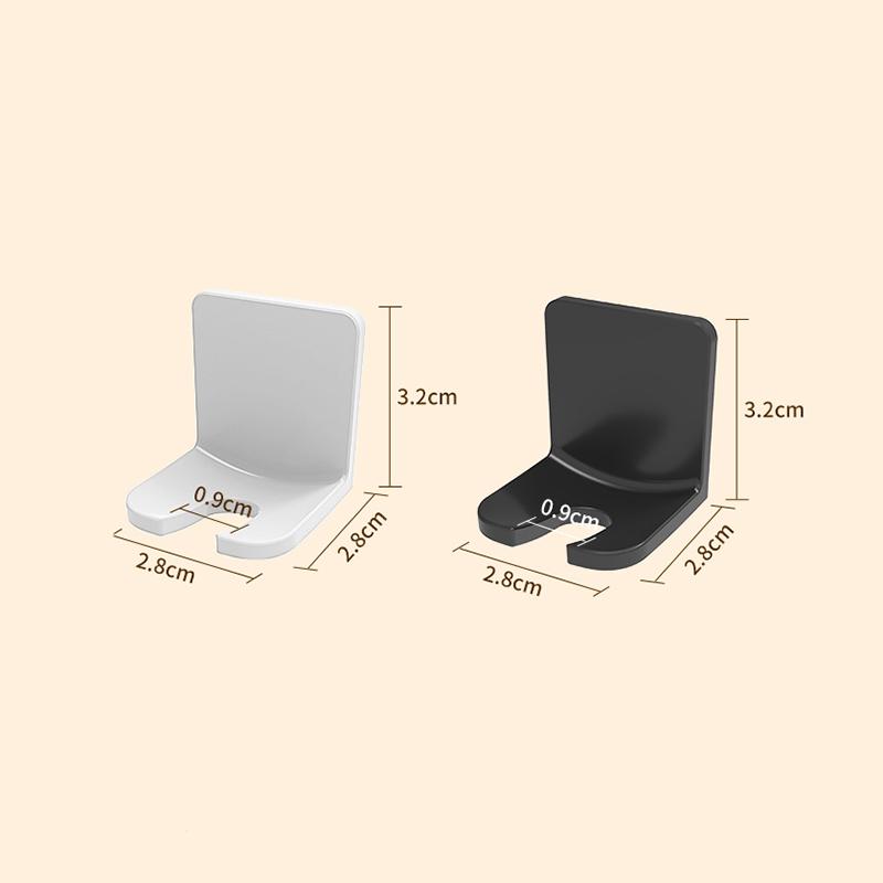 4PCS Toothbrush Holder Wall Mounted Electric Toothbrush Storage Rack Bathrooms Self Adhesive Single Hook Hanging Key Plug Holder