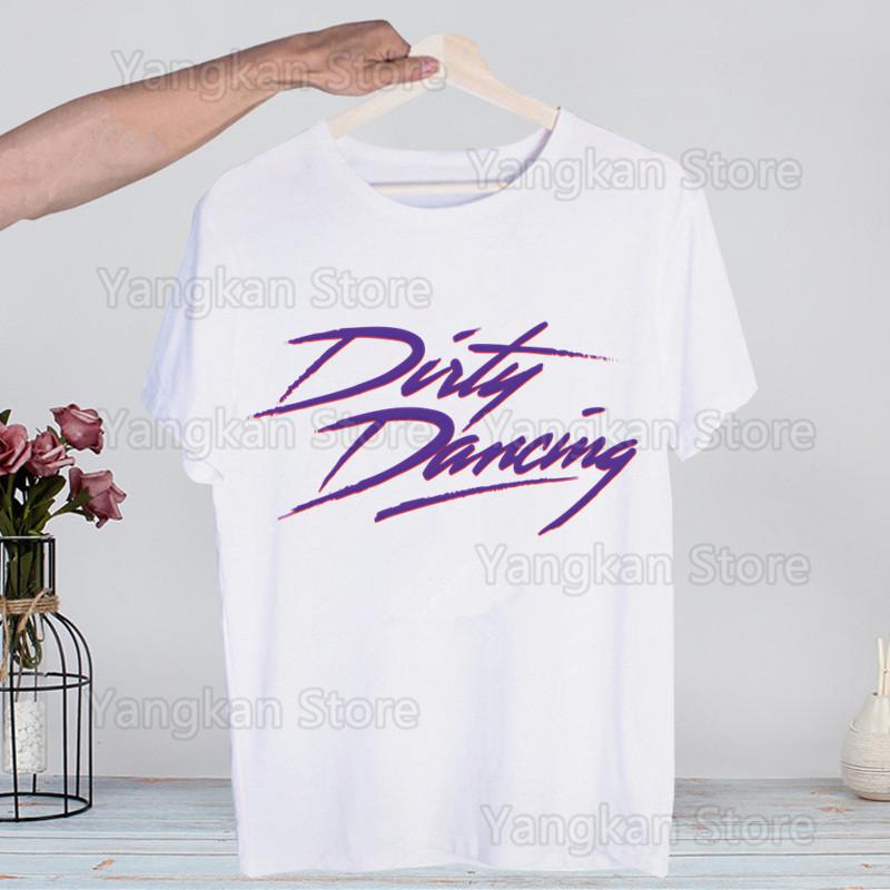 Dirty Dancing Movie Harajuku T Shirt Men Retro Washed Tops Tees Harajuku Tshirt Streetwear Hip Hop Male T-shirts