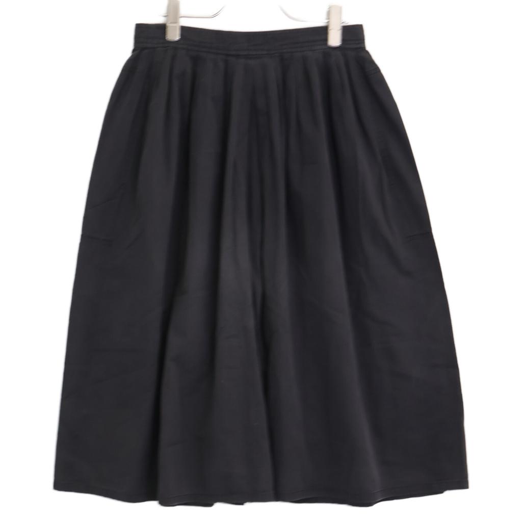 Yves Saint-Laurent 80s French front button skirt 46 blackUsed