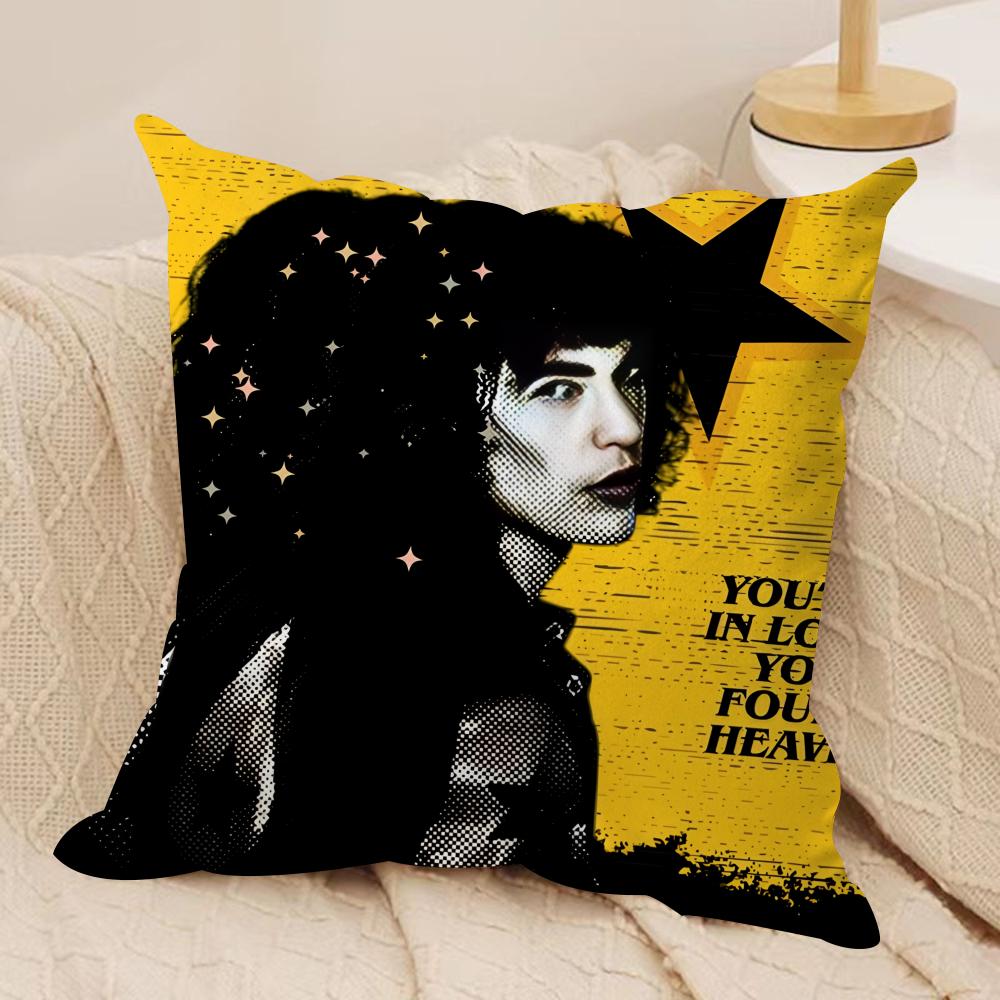 CConan Grays Anime Cushion Cover Silky Short Plush Invisible Zipper Dustproof Sofa Pillow Case For Home Decor
