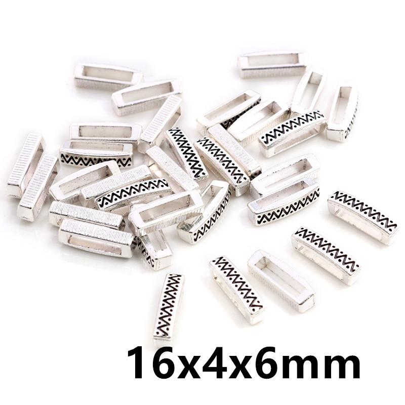 20pcs DIY Handmade Beads Tube Bails Pendants Jewelry Making DIY Necklace Antique Silver Color Bails Pendant Charm Connector
