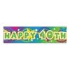Foil 40th Birthday Banner