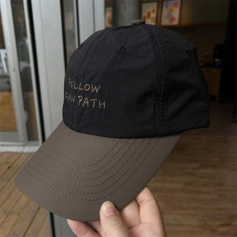 Casual Lightweight Baseball Cap Embroidered Adjustable Quick Dry Cap Sun Protection Sunscreen Cap кофейный