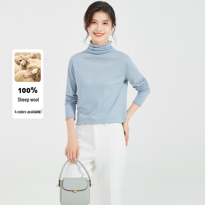 Women's 100% Merino Wool Turtleneck Sweater
