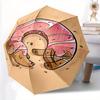 1pc Donut Dog Auto Folding Umbrella Portable Collapsible Design, 8-Rib Iron Frame, Durable Fabric165