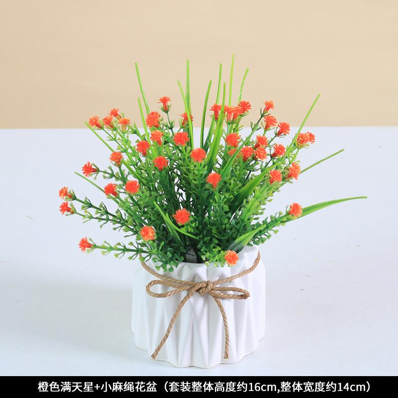 Simulated Potted Plants, Plastic False Flower Ornaments, Artificial Plants Bonsai Dining Table Decorations, Photography Props