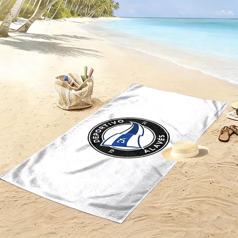 Deportivo Alaves Aufdruck Strandtuch, Großes Weiches Schnelltrocknendes Handtuch für Strand Camping Schwimmen