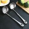 Cooking Dinnerware Stainless Steel Multifunction Soup Ladle Tableware Slotted Scoop Serving Spoon