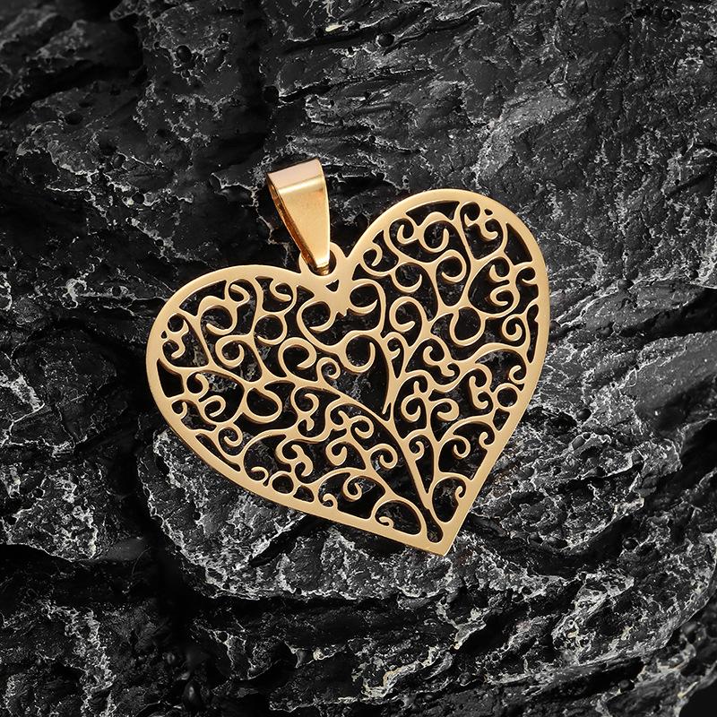 Accessories Retro Love Carved Hip Hop Style Fashion Pendant Necklace