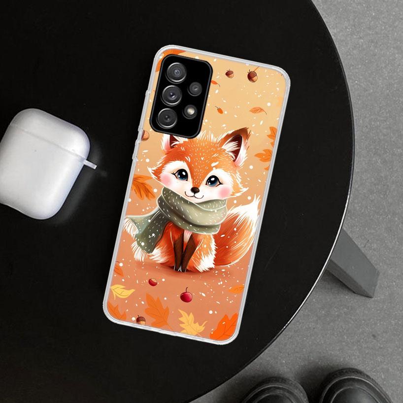 Animal Fox Phone Case Cover for Samsung Galaxy A12 A22 A32 A52 A72 A02S A51 A50S A31 A20S A10S Note 20 Ultra 10 Plus Galaxy A12