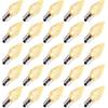 25 Pack C7 Led Replacement Christmas Light Bulb, C7 Shatterproof Led Bulbs for Christmas String Lights, E12 Candelabra Base, Commercial Grade