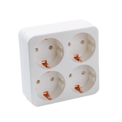 Uniwersalny adapter przejściowy EU z 1 na 3/4 gniazda, ognioodporny, 16A, wtyczka gniazdka zasilającego 250V, adapter podróżny, podróże międzynarodowe