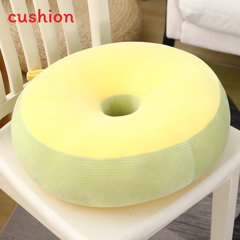 Sweetheart Macaron Round Cushion With Striped Pattern For Living Room And Bedroom Decor