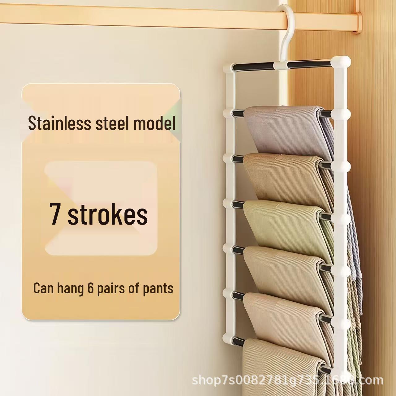 

Общежитие Шкаф Нержавеющая сталь Нескользящая Многослойная Вешалка для брюк