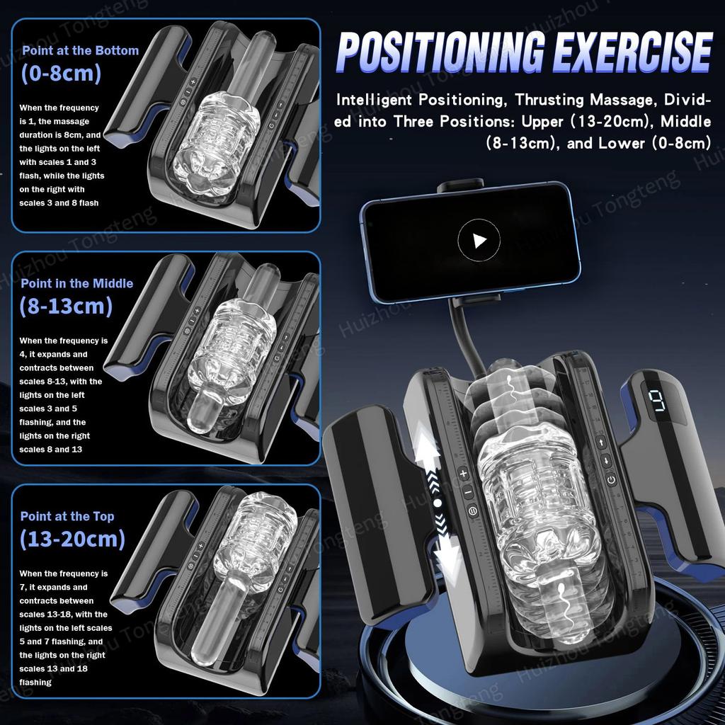 Thrusting High Speed Piston Stroker Male Masturbator Machine Automatic Telescopic Vagina Masturbation Cup Adult Sex Toys for Men Delayed Ejaculation