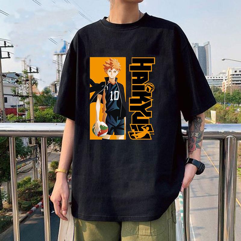 New Funny Anime Hinata Shoyo Graphic Print T-shirt Women Men Cool Summer Soft Harajuku Short Sleeve Plus Size Tops