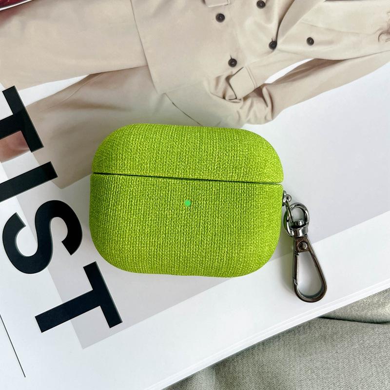 Cloth pattern AirPodsPro1 orange Apple khaki earphone case universal earphone case pink hard 【Airpods pro3】