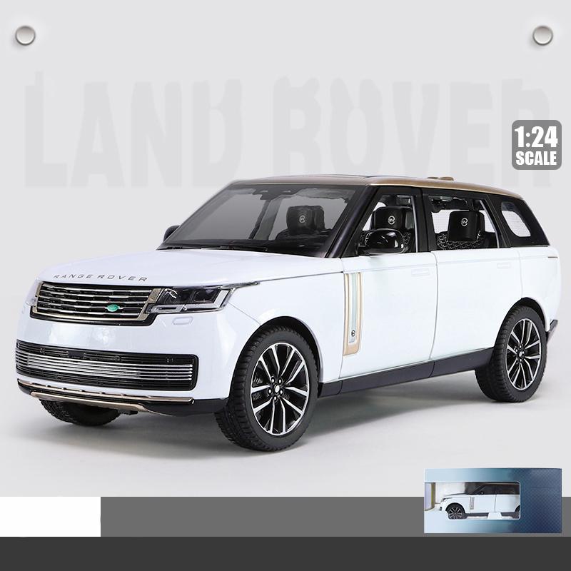 Escala 1/24 Land Rover Range Rover SV2022 Modelo de Carro Diecast de Liga Veículo Off Road Som e Luz Presentes para Crianças Presentes com Crianças