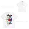 [2] American trendy brand short-sleeved t-shirt black and white collection printed short-sleeved t-shirt casual couple men and women of the same style