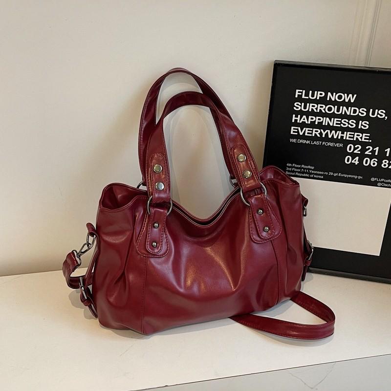 2025 Retro Europäische & Amerikanische Große Kapazität Umhängetasche & Handtasche für Damen