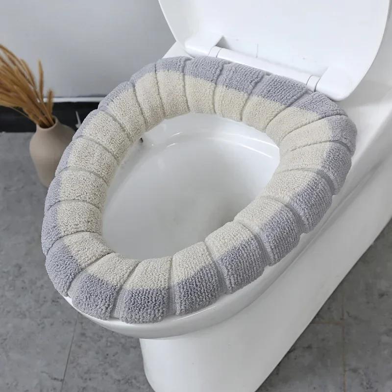 

New Winter Warmer Toilet Seat Cover Thick Fleece Comfortable Baby Kids Potty Seats Pad Washable Closestool Warmer Accessories