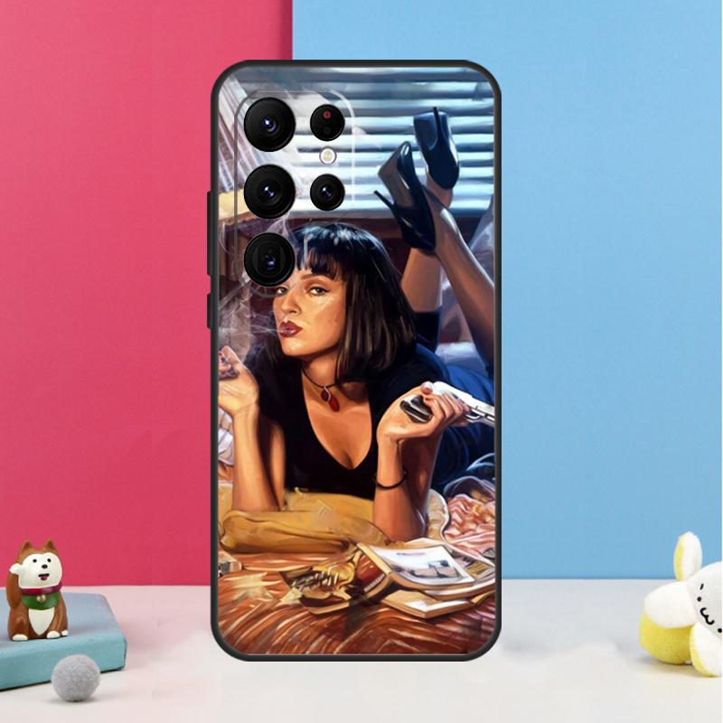 Mia Pulp Fiction Case For Samsung Galaxy S25 S26 Ultra S20 S21 S22 S23 S24 S10 Plus S25 FE Back Cover Shell