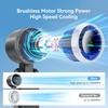 Neuonn Handheld Fan with High Speed (1-5) Cooling Turbo, Portable Handheld Fan with 4000mAh Rechargeable Battery, LED Display 180? Rotation Mini Fan