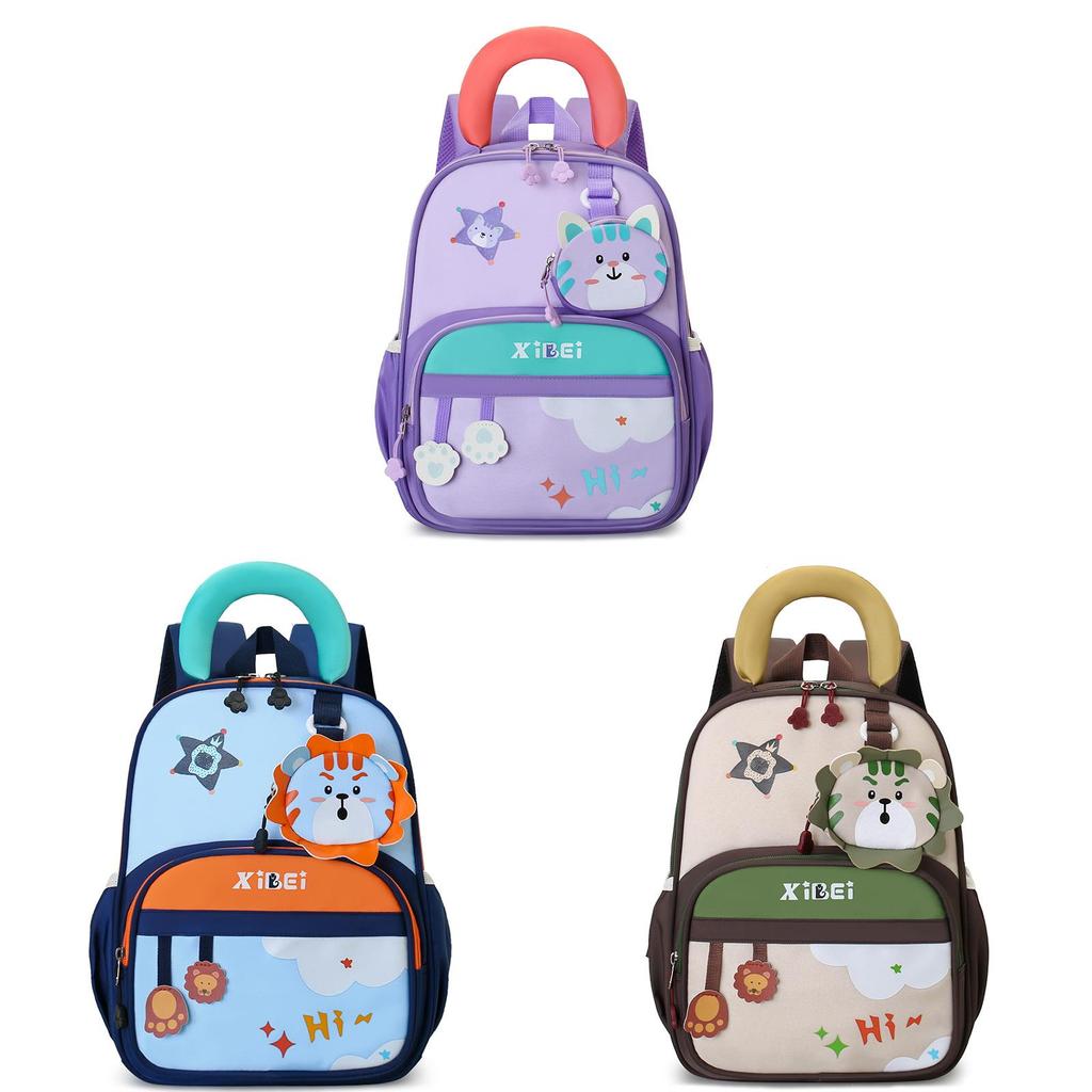 Cartoon-Kinderrucksack für Vorschulkinder aus atmungsaktivem Nylon mit gepolsterten Trägern für den Schulgebrauch
