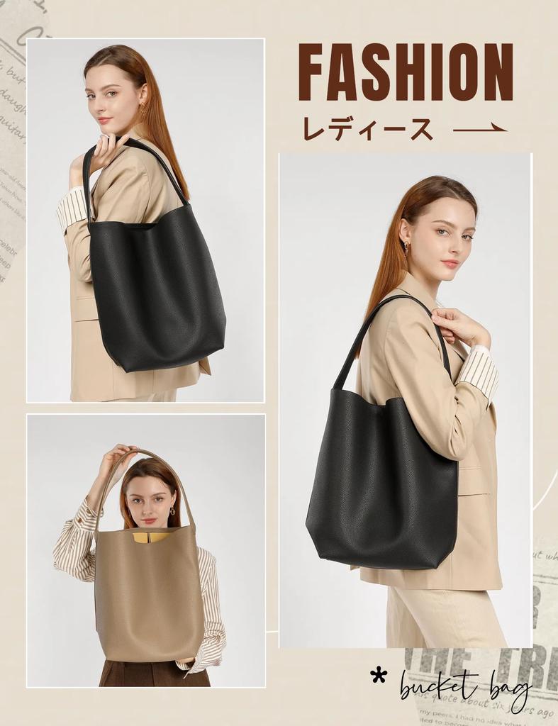 [HIKKER-LINK] Emmer Tote Tas voor Vrouwen, Emmer-Vormig, Onderarm Ontwerp, Premium Echt Leer, met Binnenzak, Handtas, Date, Elegante Look,