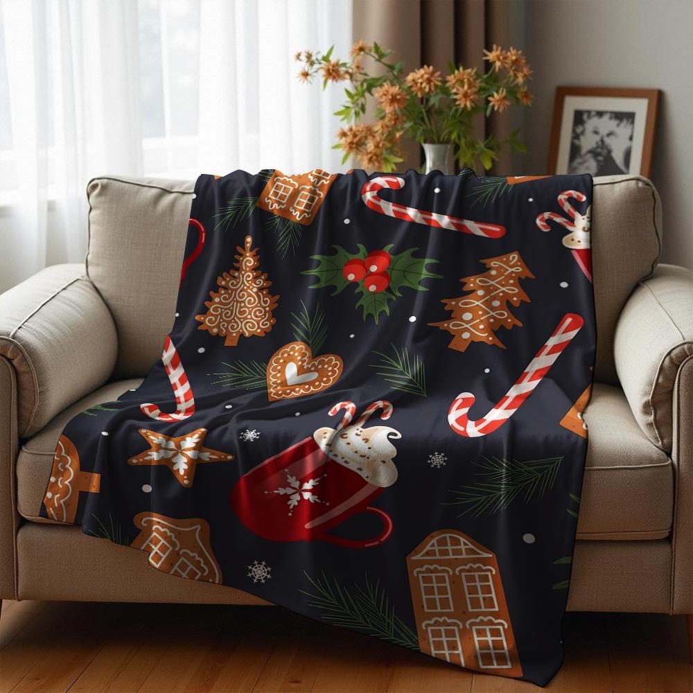 Dunkles Skizzen-Geister-Cartoon-Anime-Druck Flanelldecke Weiche Warme Überwurfdecke für Kinderzimmer Sofa Weihnachten Büro Auto