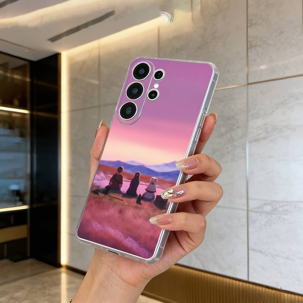 B-Beyond Journey F-Frieren And Fern Clear Soft Silicone Phone Case forSamsung S25, S24, S21, S22, S23, S30, Ultra, S20, Plus