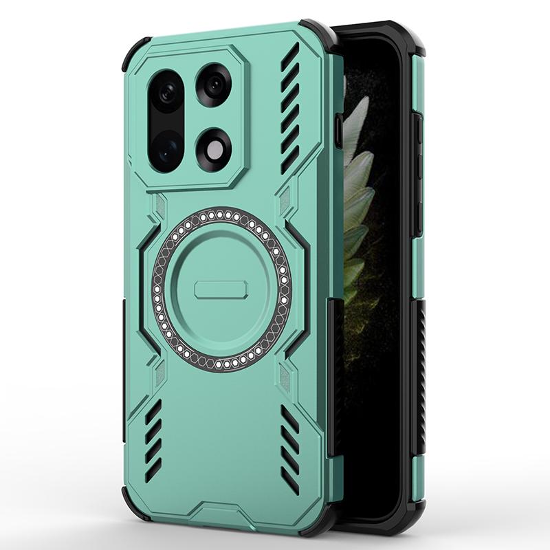 KEYSION Hollow Heat Dissipation Case for OnePlus 15 5G Silicone+PC Magnetic Cooling Shockproof Phone Cover for One Plus 1+ 15 5G