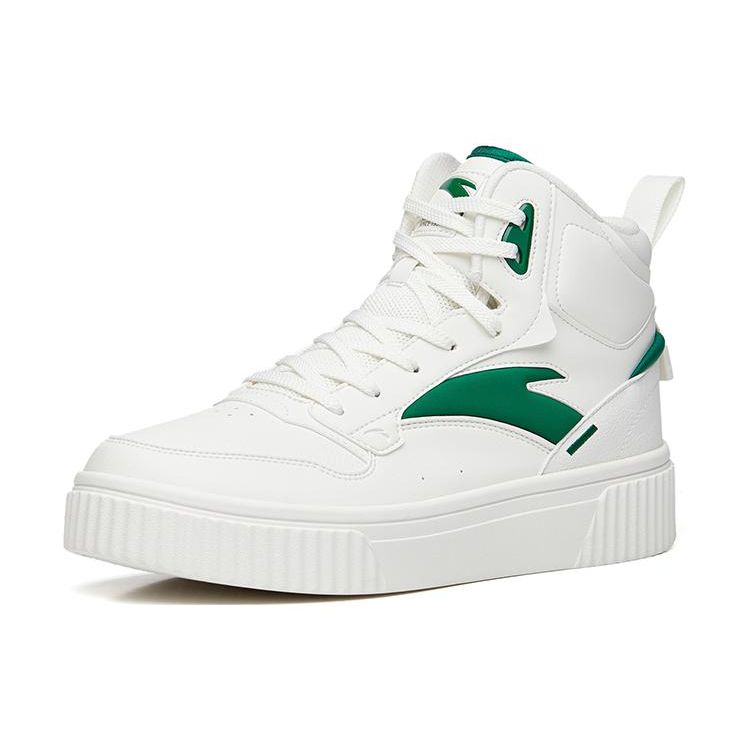 Anta Anti-Slip High-Top Skate Shoes Men Sneakers White Green 912248015-4