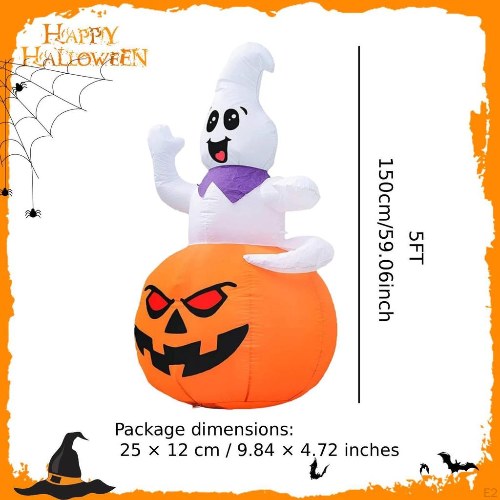 Halloween Inflatable Decoration Yard Large Party Prop Spooky with Built In LED for Porch