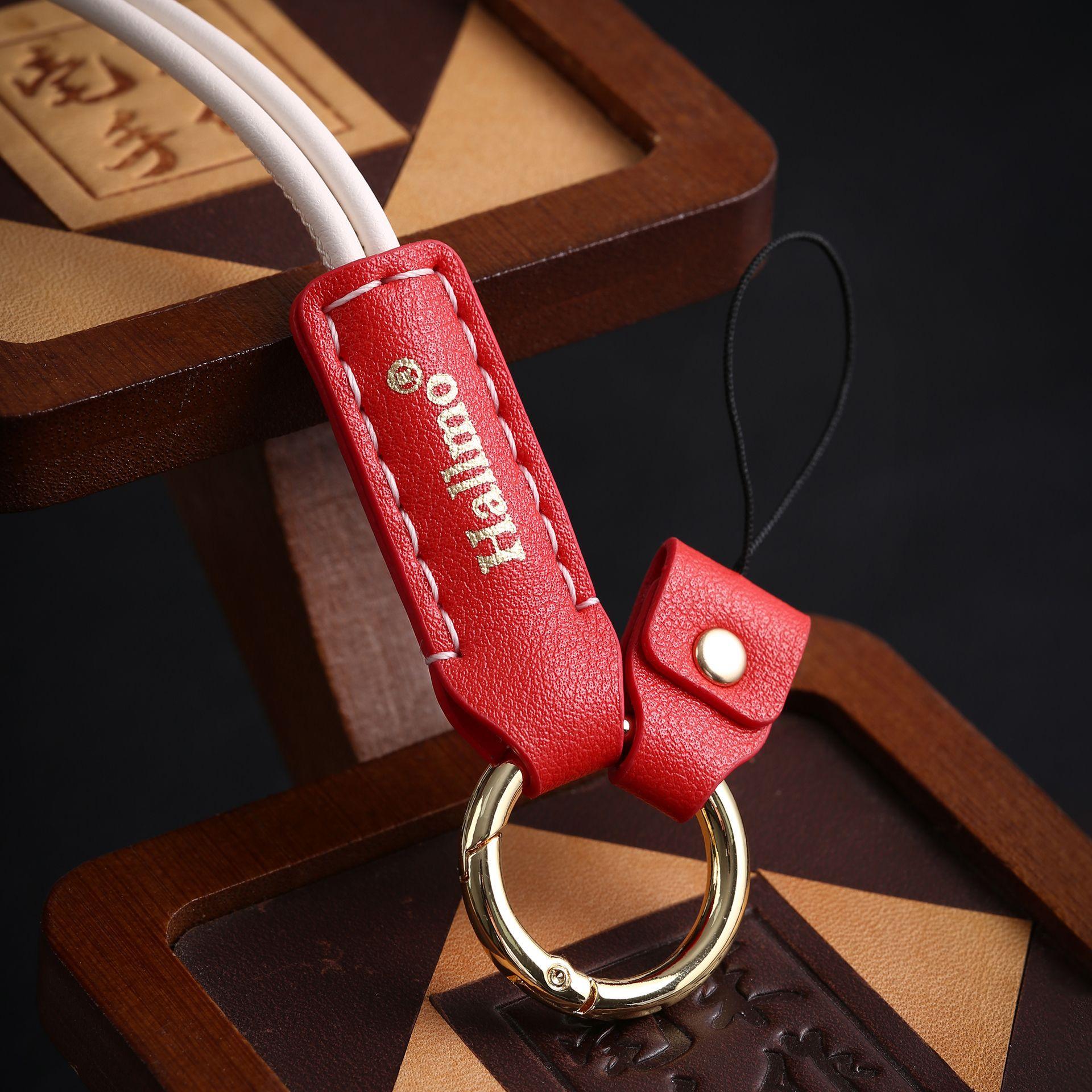 

Multifunctional mobile phone lanyard anti-lost messenger leather neck rope ID cover special lanyard logo annual meeting красный