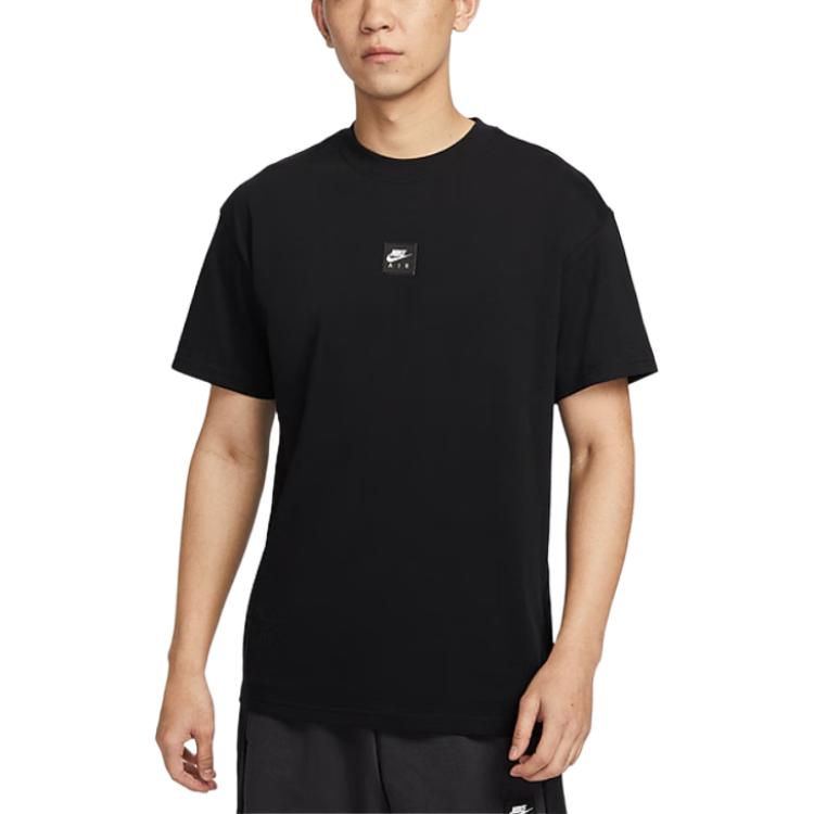 

Nike Air Simple Round Neck Short Sleeve T-Shirt Men Tops Black HJ0727010 S