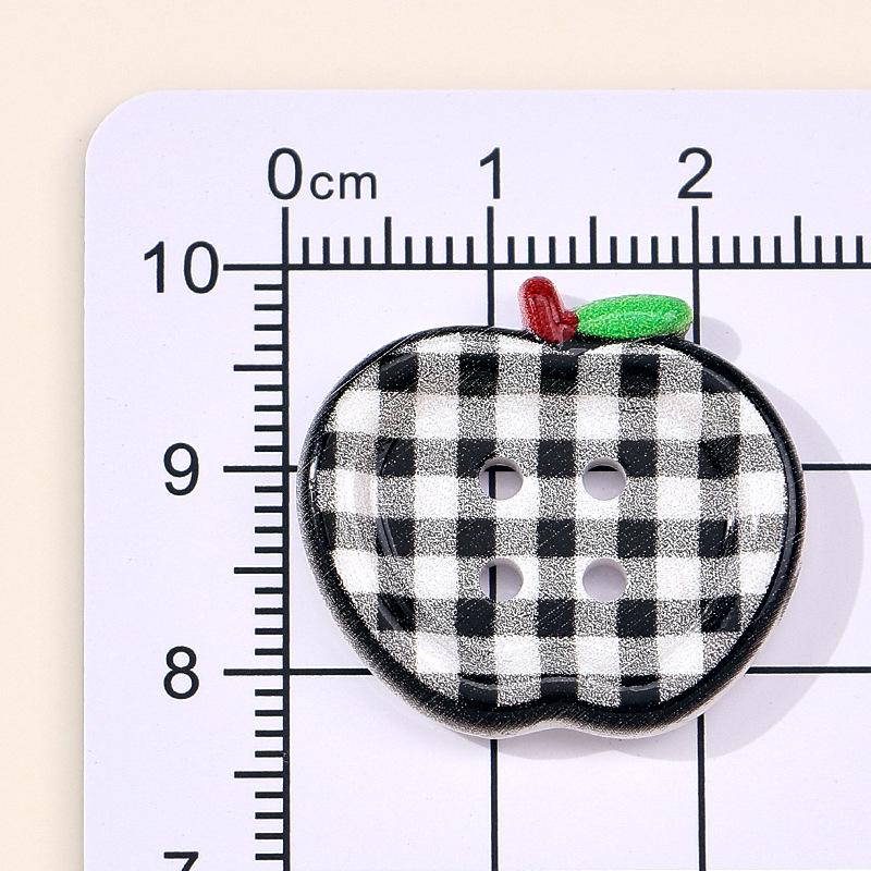 Korean Style Plaid Hair Ties - Cute Handmade Decorative Buttons for DIY Sewing & Childlike Accessories