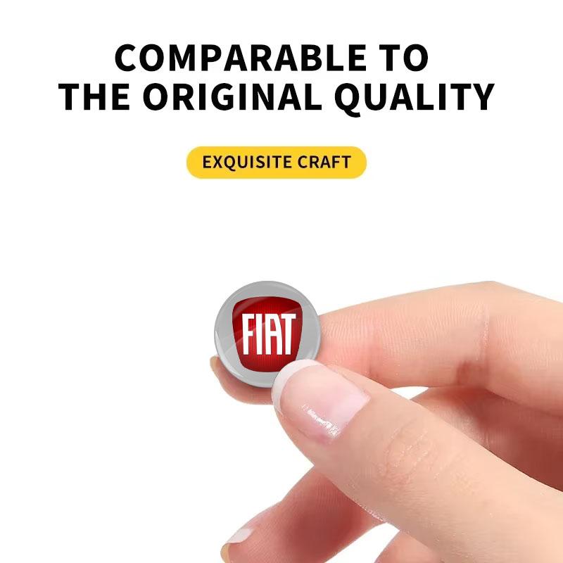 2/5/10Pcs 14mm Car Key Sticker Logo 3D Metal Emblem Car Accessories for FIAT Abbas 500 Grande Stilo Freemont Punto Astra Bravo Ducato