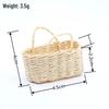 Dollhouse Miniature Woven Basket Playset Prop