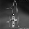Collares Colgantes Cruz Salvador Crucifijo de Jesucristo Cristiano de Acero Inoxidable para Hombres Mujeres Color Plata Cadena Vintage Joyería Regalo
