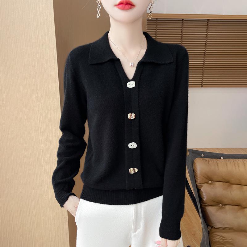 2025 Autumn/Winter Women's Fashionable Long Sleeve Knit Cardigan - Stylish & Comfortable Sweater Jacket Top