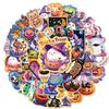 50pcs/pack Cute Halloween Graffiti Stickers DIY Decorative Stickers for Halloween Festival Atmosphere for Phone Bag Gift Kids