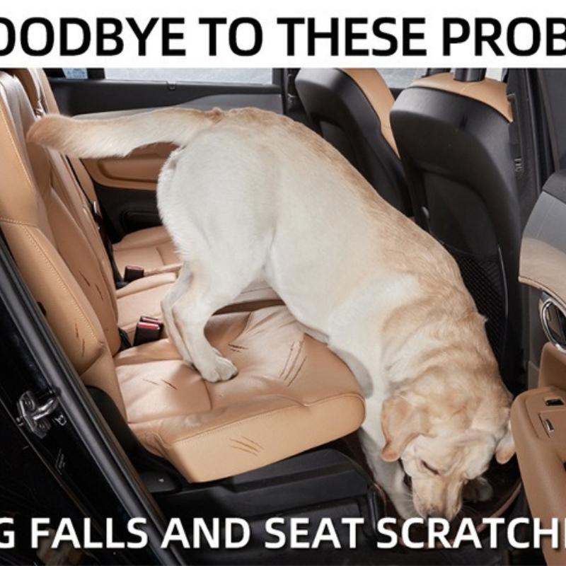 Car pet pad, rear single seat car pad, bottom with hard belt net dog blue child waterproof and anti-dirty dog pad