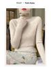 Women's High-Neck Slim-Fit Knit Sweater - 2024 Autumn/Winter Korean Style