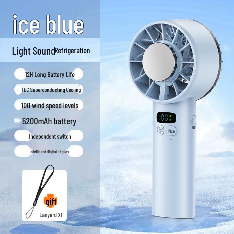 

2025 Высокоскоростной бесшумный ручной вентилятор: 100 скоростей, перезаряжаемый через USB, портативный мини с пакетом со льдом Chinese Manual