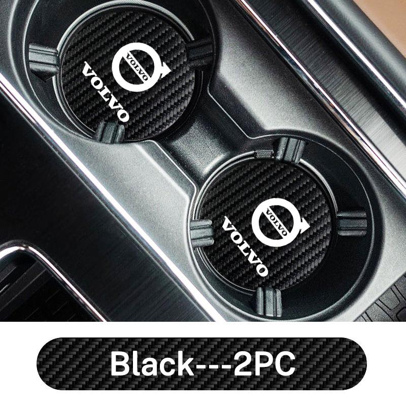 

2PCS Car Interior Coaster Pad Water Cup Slots Non-Slip Mat For Volvo XC60 XC90 V40 V60 V50 V90 C40 XC40 V70 XC70 C30 Accessories